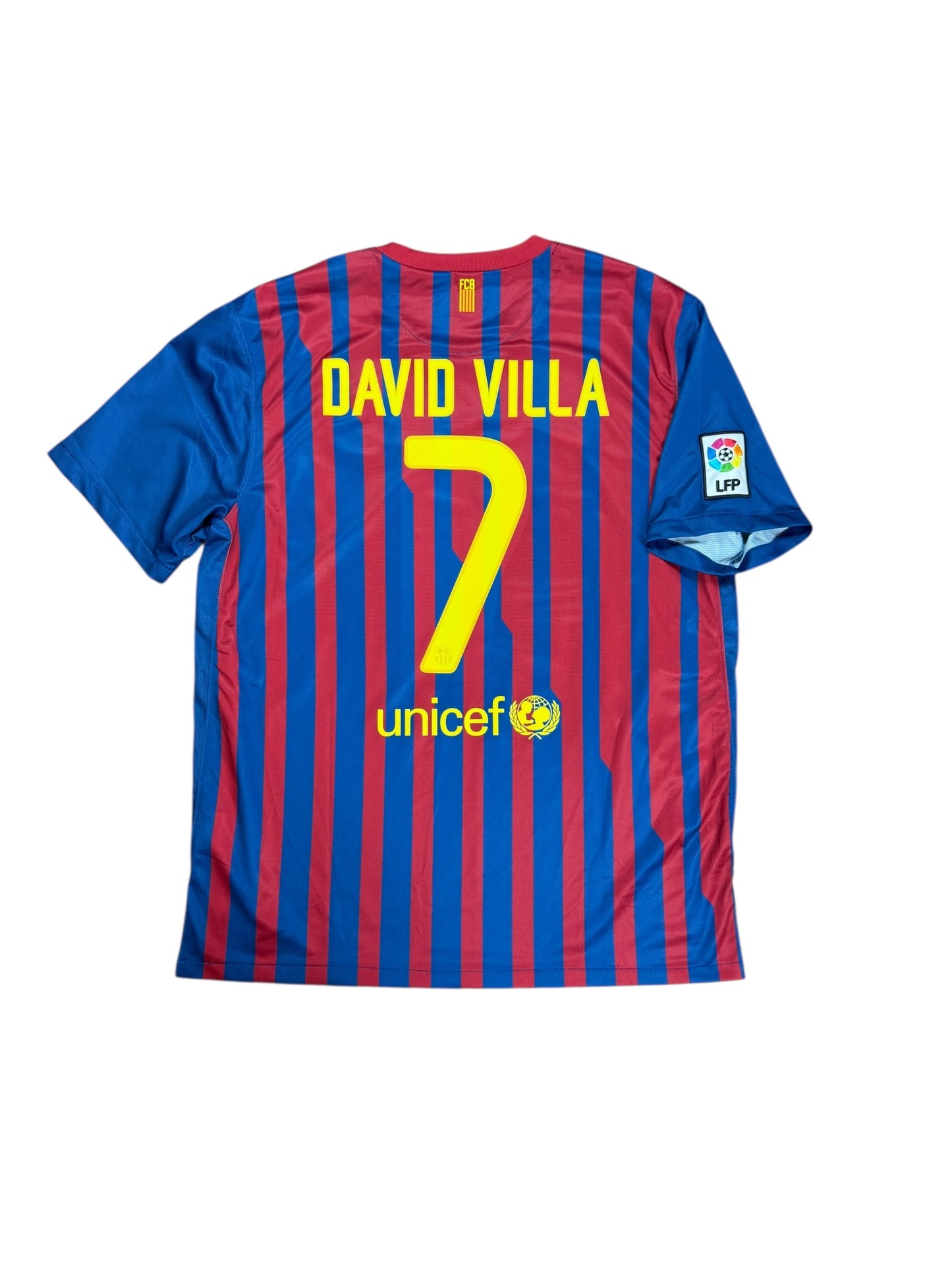 Barcelona 2011/12 David Villa Home Jersey