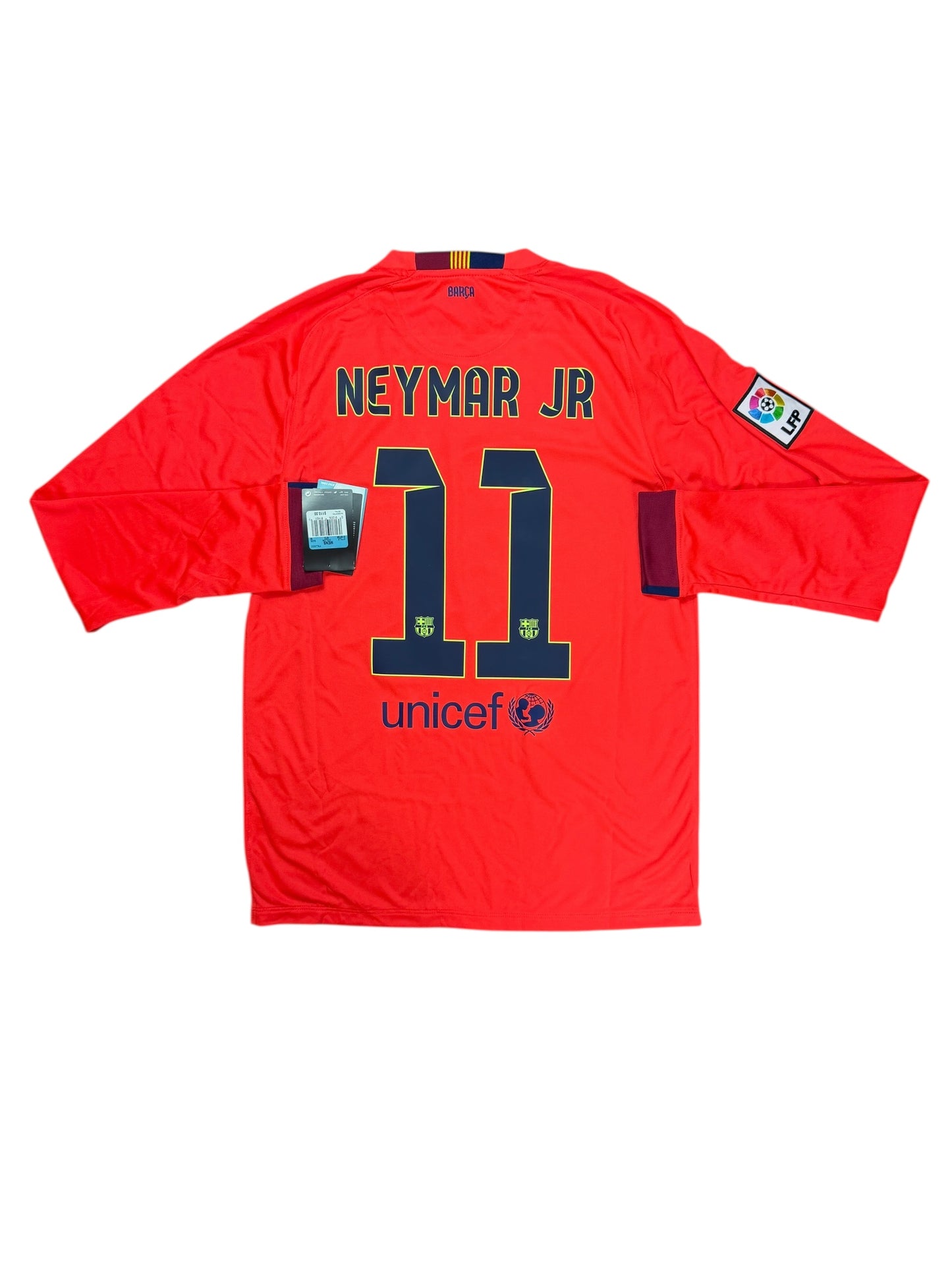 Barcelona 2014/15 Neymar Long Sleeve Away Jersey