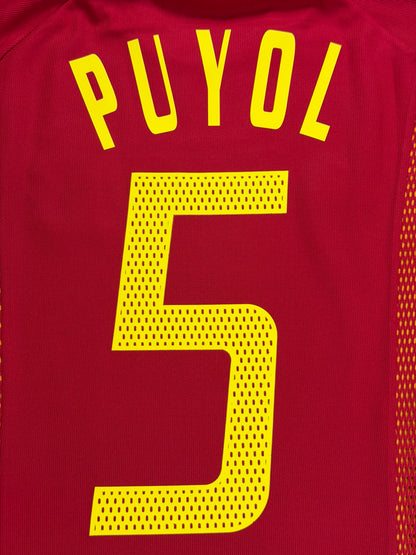 Spain 2002 Puyol Home Jersey