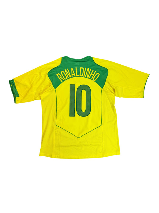 Brazil 2004 Ronaldinho Home Jersey
