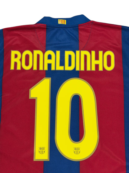 Barcelona 2007/08 Ronaldinho Home Jersey