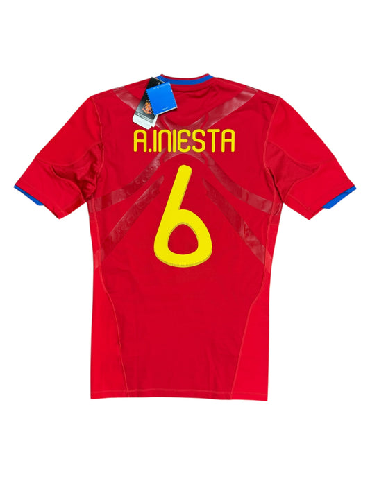 Spain 2010 Iniesta Home Jersey (Player version Tech Fit)