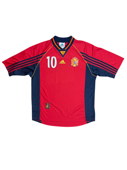 Spain 1998 Raul Home Jersey