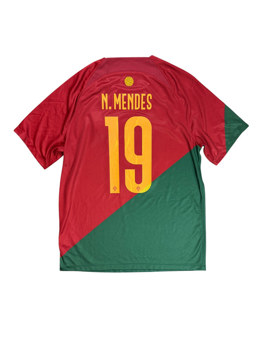Portugal 2022 Nuno Mendes Home Jersey