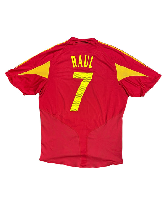 Spain 2004 Raul Home Jersey