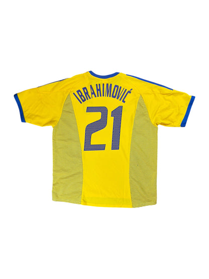Sweden 2002 Ibrahimovic Home Jersey