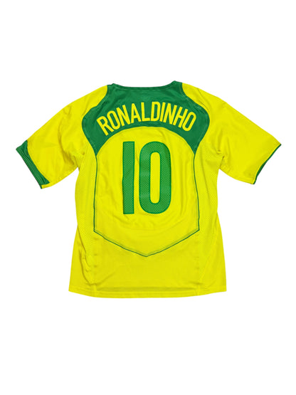 Brazil 2004 Ronaldinho Home Jersey (Reissue)