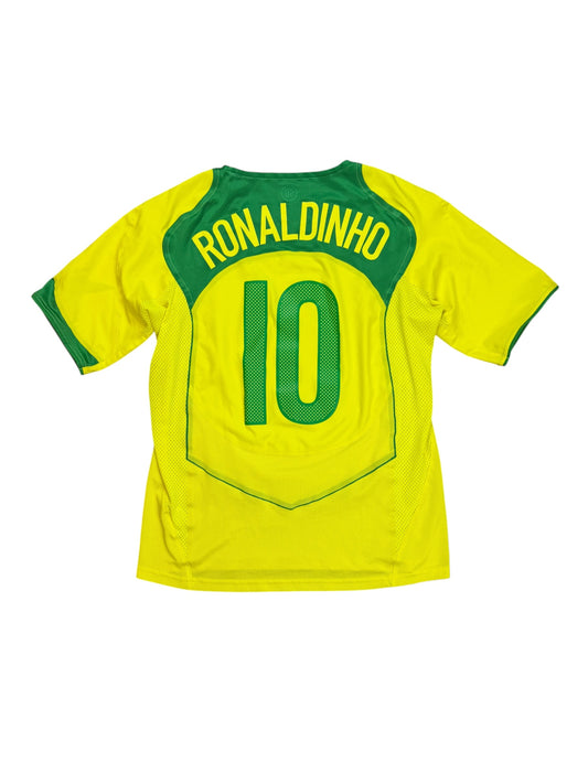 Brazil 2004 Ronaldinho Home Jersey (Reissue)