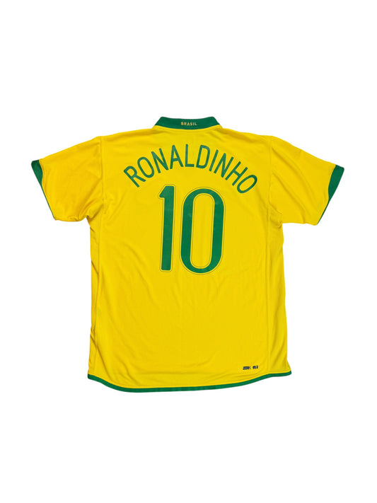 Brazil 2006 Ronaldinho Home Jersey