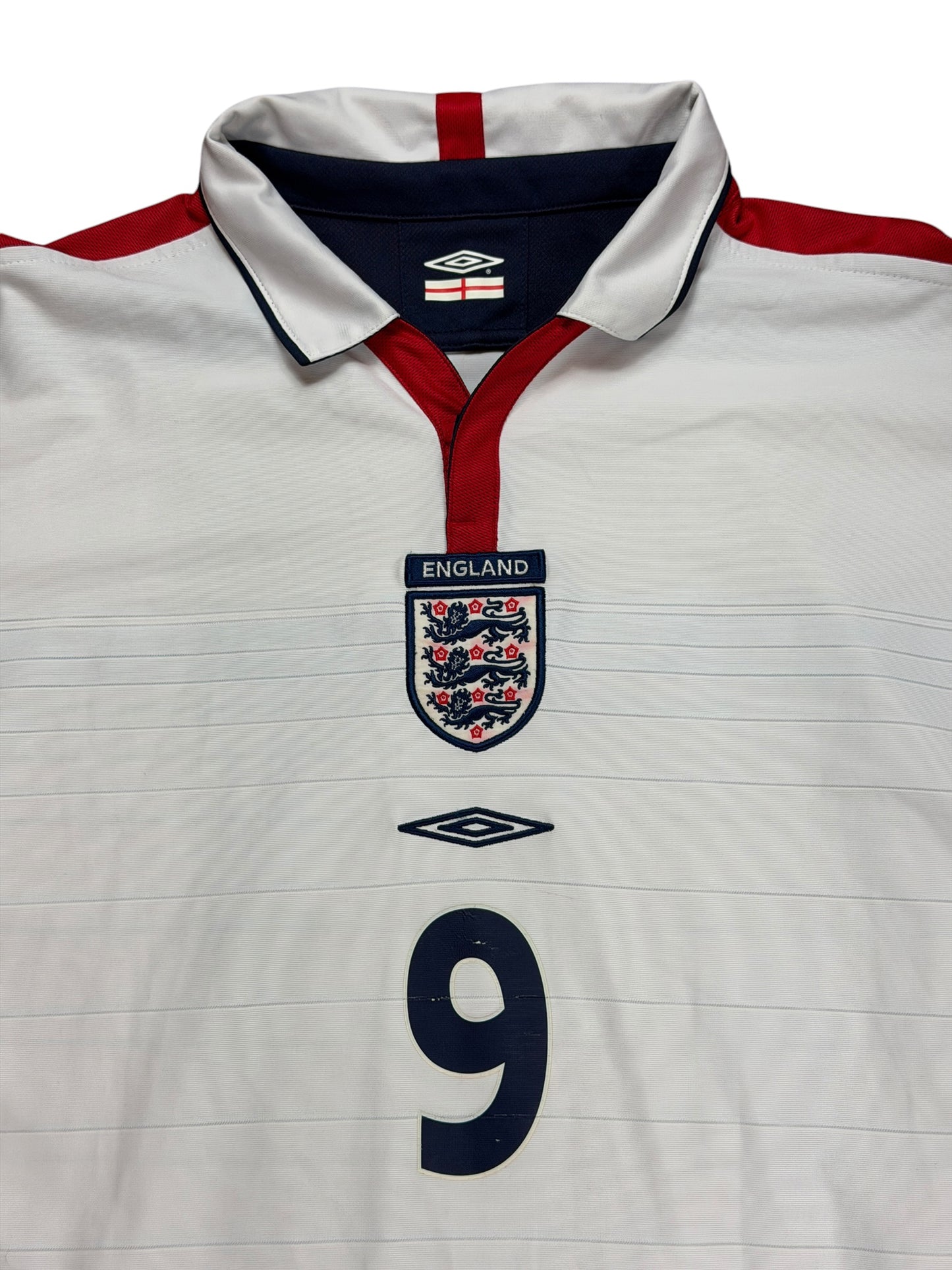 England 2004 Rooney Long Sleeve Home Jersey