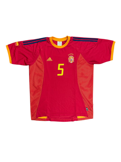 Spain 2002 Puyol Home Jersey