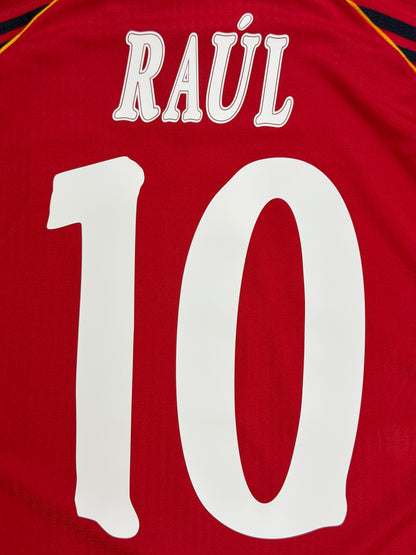 Spain 1998 Raul Home Jersey