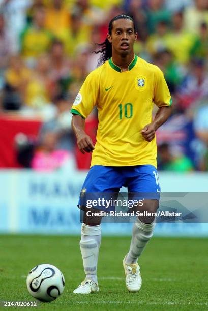 Brazil 2006 Ronaldinho Home Jersey