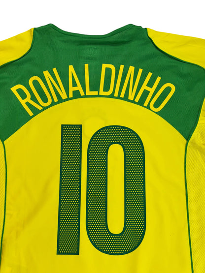 Brazil 2004 Ronaldinho Home Jersey
