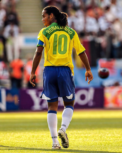 Brazil 2004 Ronaldinho Home Jersey