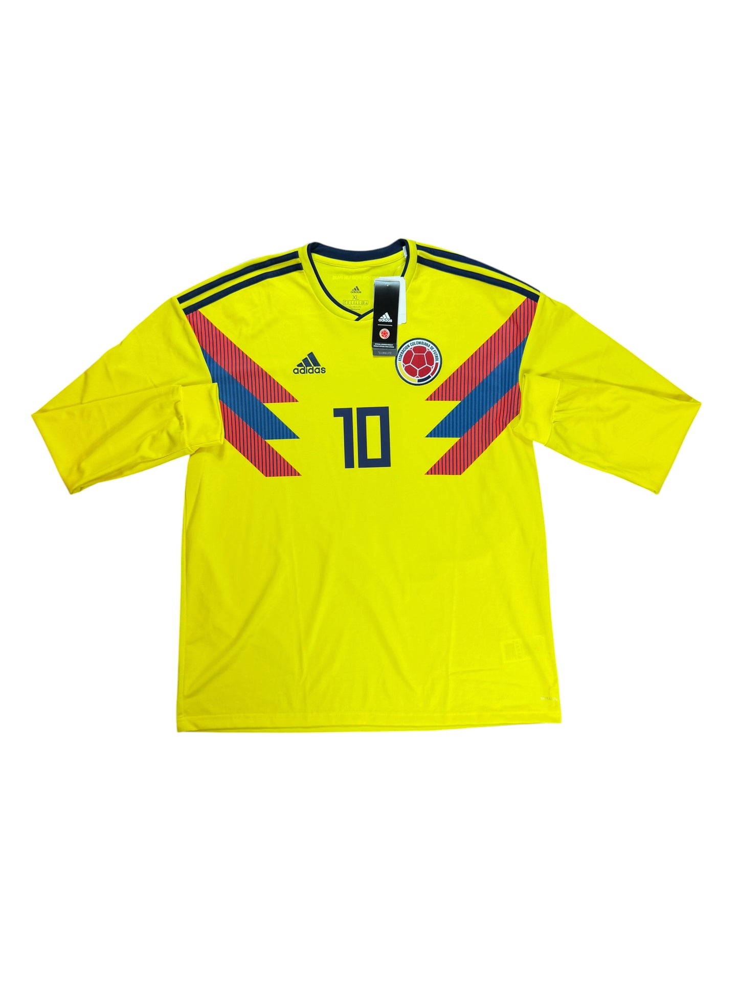 Colombia 2018 James Long Sleeve Home Jersey