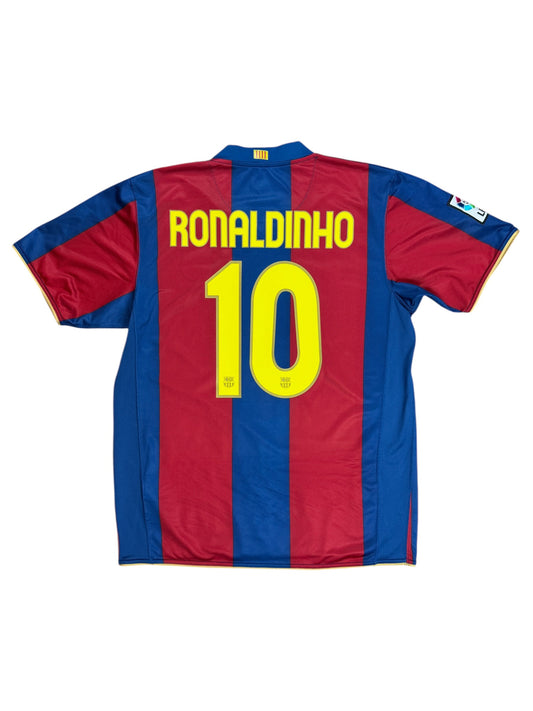 Barcelona 2007/08 Ronaldinho Home Jersey