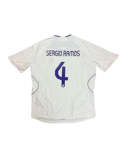 Real Madrid 2007/08 Sergio Ramos Home Jersey