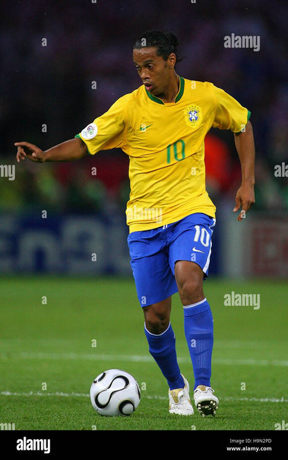Brazil 2006 Ronaldinho Home Jersey