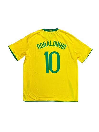Brazil 2008 Ronaldinho Home Jersey