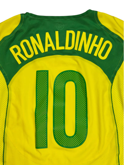 Brazil 2004 Ronaldinho Home Jersey (Reissue)
