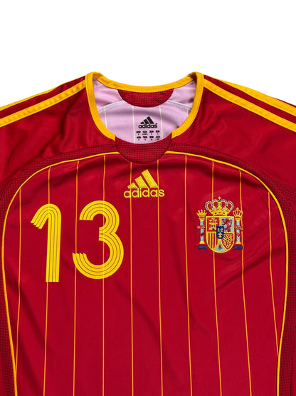 Spain 2006 Iniesta Home Jersey