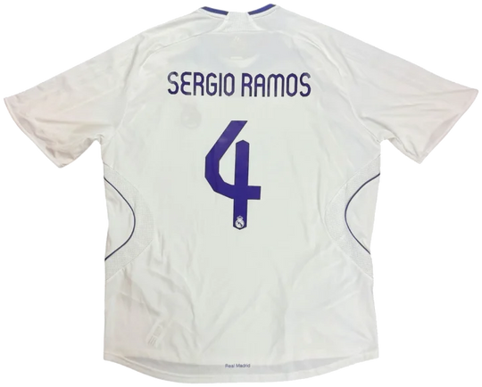 Real Madrid 2007/08 Sergio Ramos Home Jersey